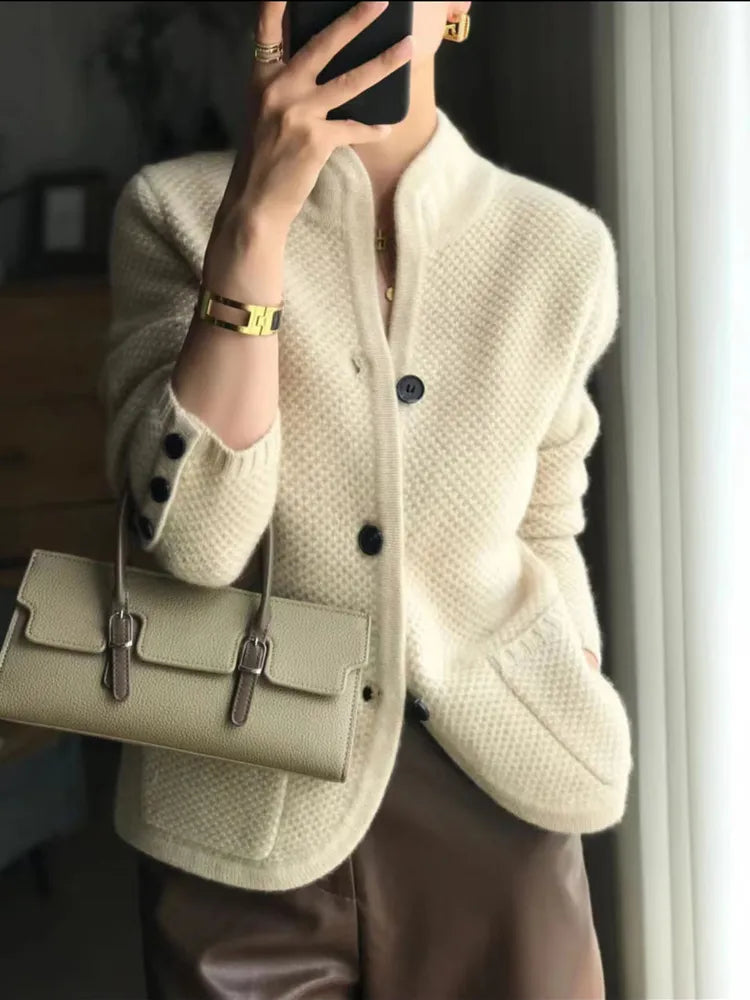 ivory cashmere cardigan