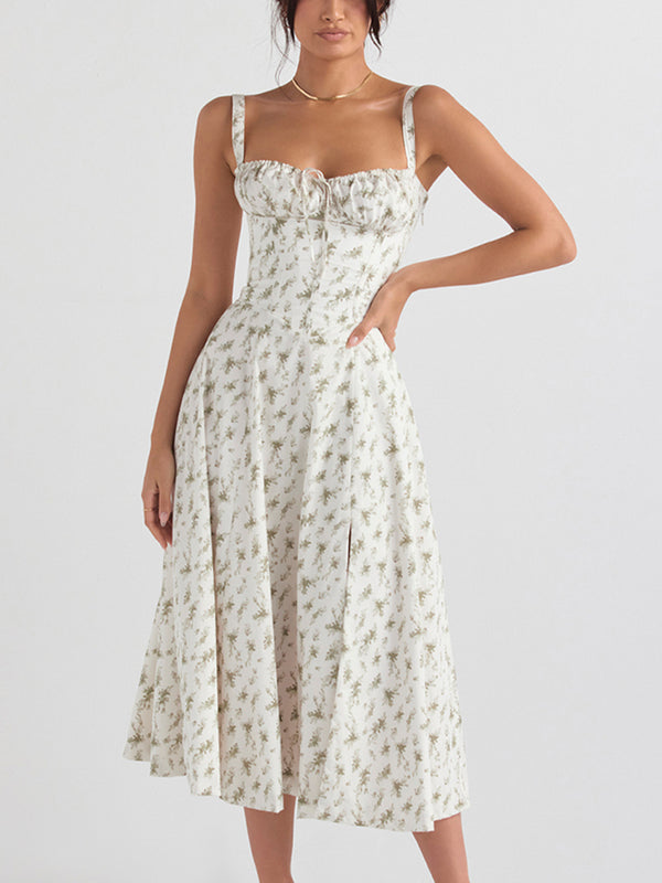 floral flared summer dress