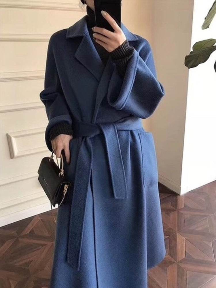 blue navy wool coat