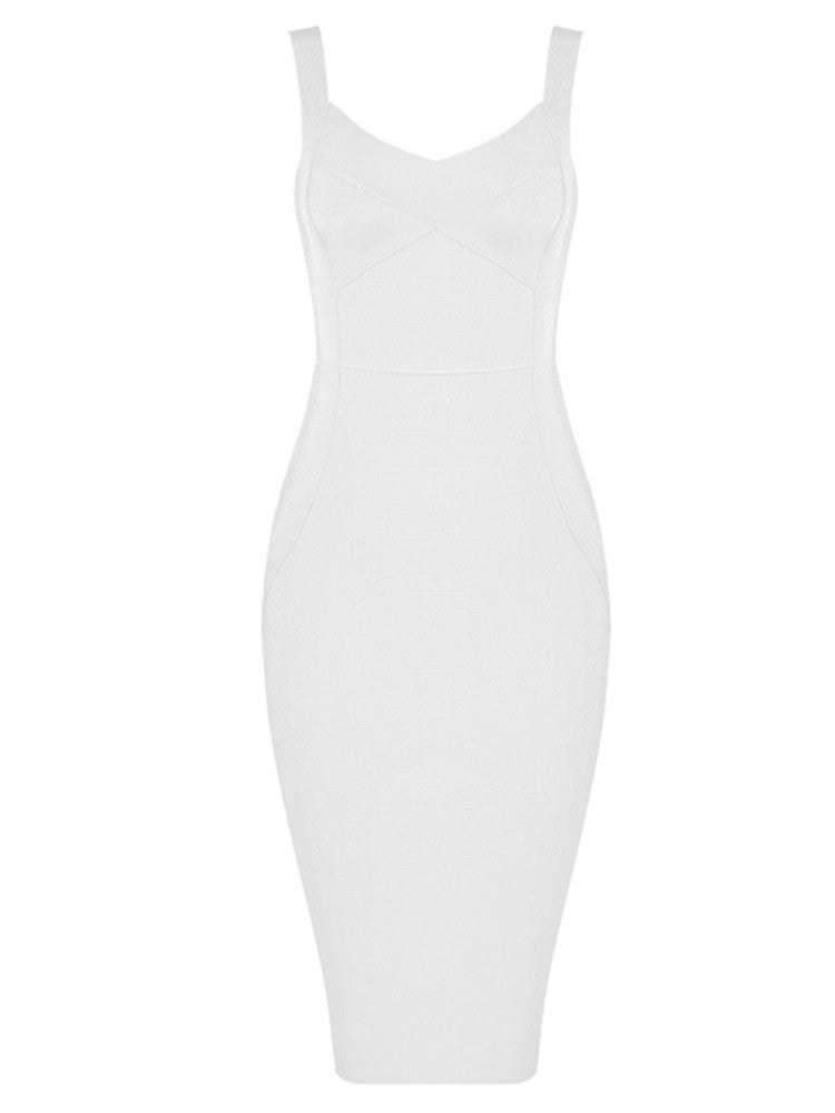 white bandage dress