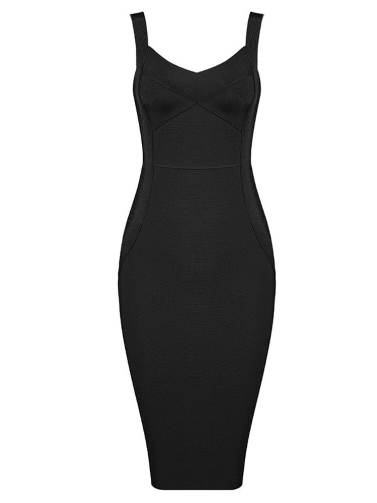 black bandage dress