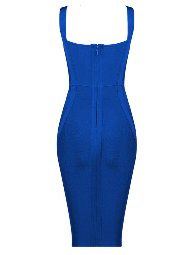 blue bandage dress