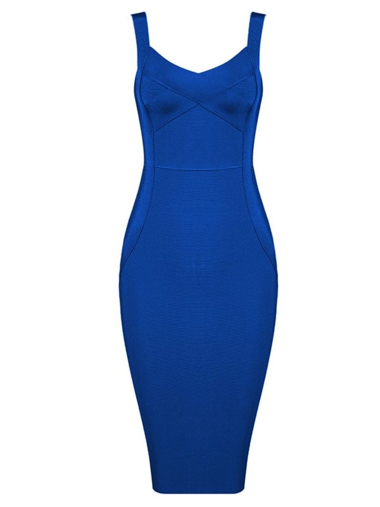 blue bandage dress