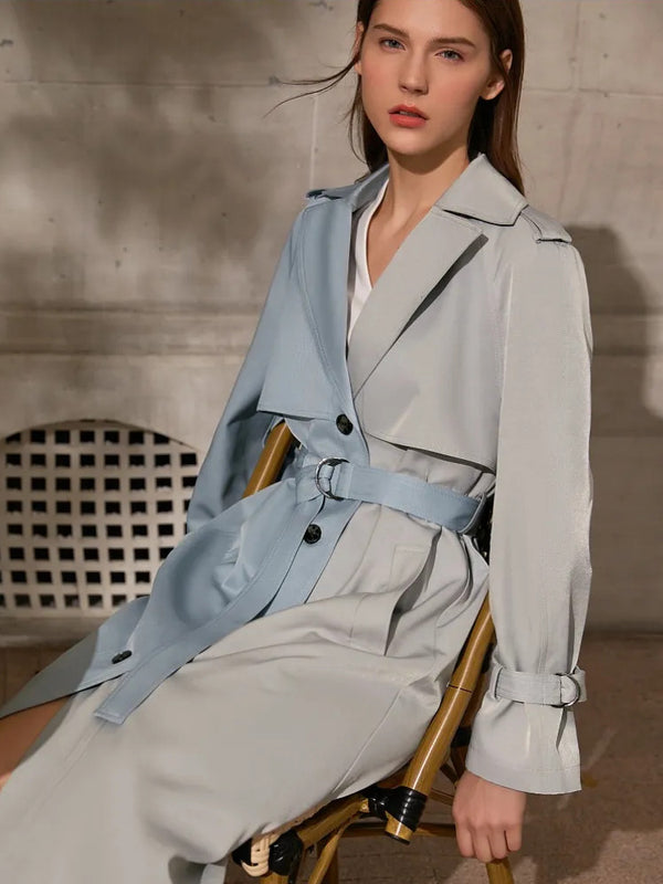 two-tone trench coat