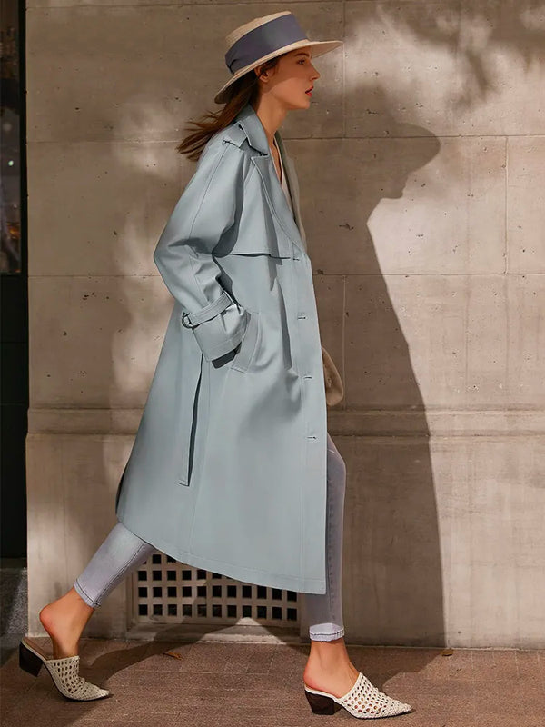 two-tone trench coat