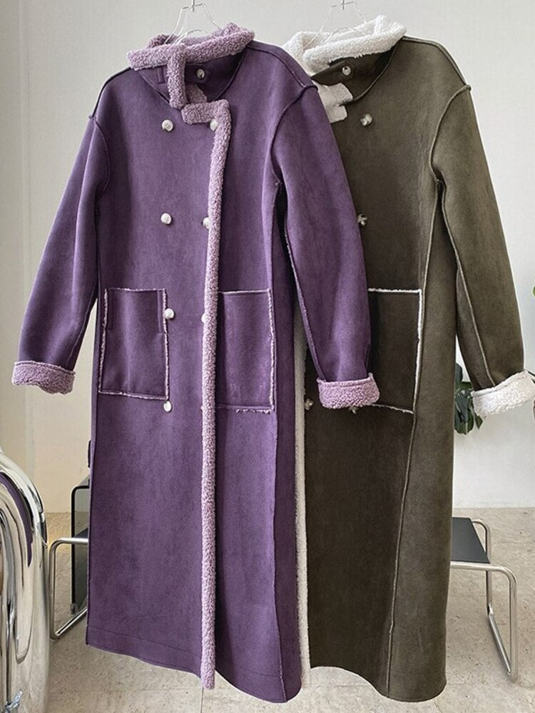 Sandra Wool Fur Coat