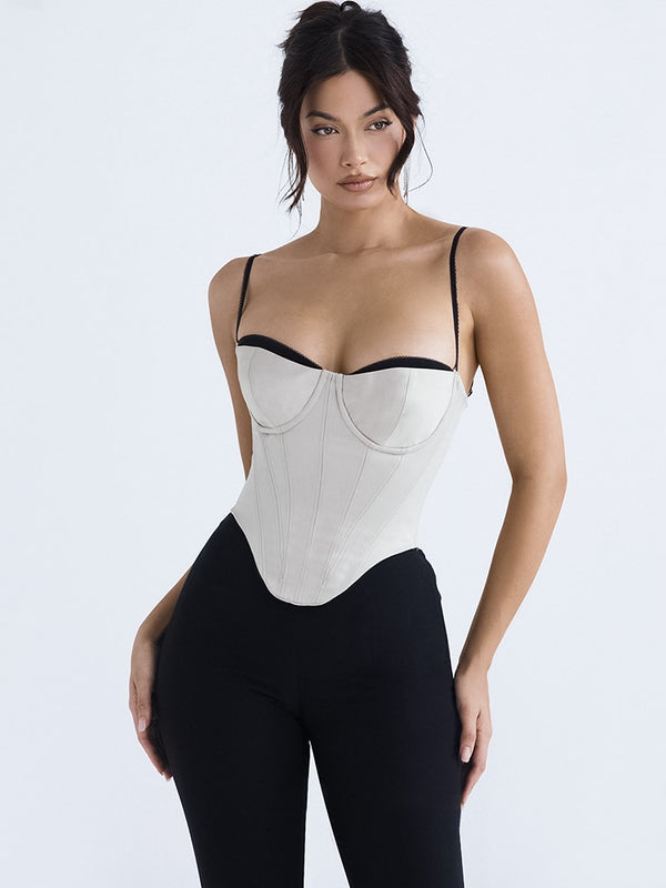 satin bustier top